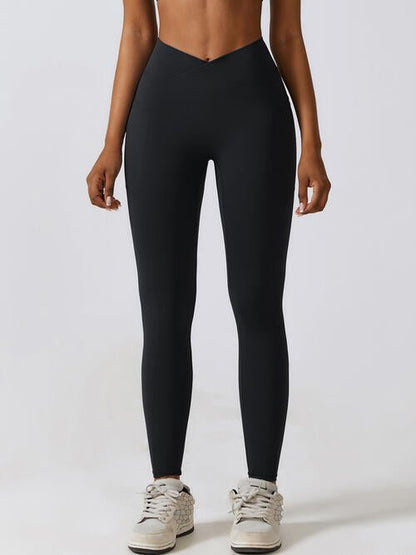 Wide Waistband Active Leggings GOTIQUE Collections