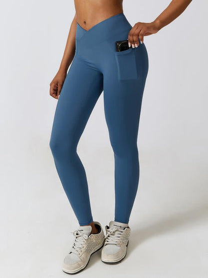 Wide Waistband Active Leggings GOTIQUE Collections