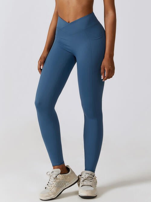 Wide Waistband Active Leggings GOTIQUE Collections