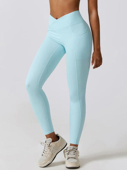 Wide Waistband Active Leggings GOTIQUE Collections