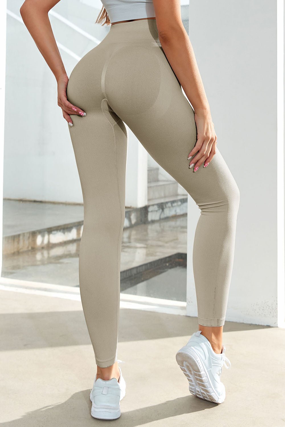 Wide Waistband Sports Leggings GOTIQUE Collections