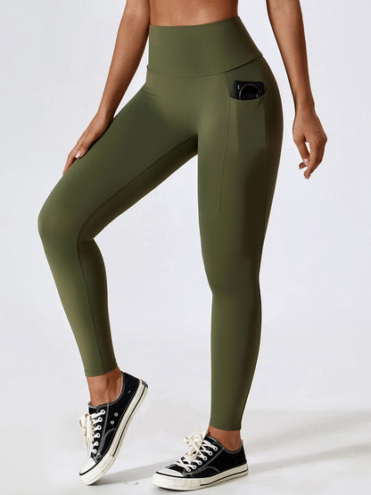 Wide Waistband Sports Pants with Side Pockets GOTIQUE Collections