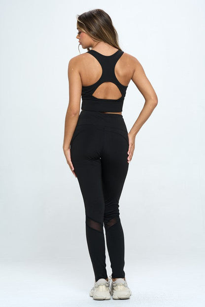 Women's Two Piece Activewear Set Cut Out Detail GOTIQUE Collections