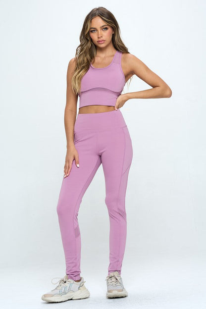 Women's Two Piece Activewear Set Cut Out Detail GOTIQUE Collections