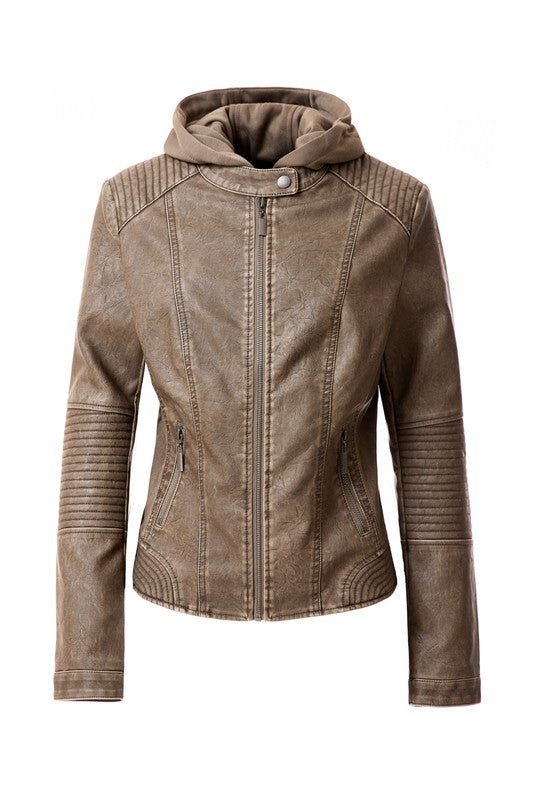 Women's Vegan Leather Jacket GOTIQUE Collections