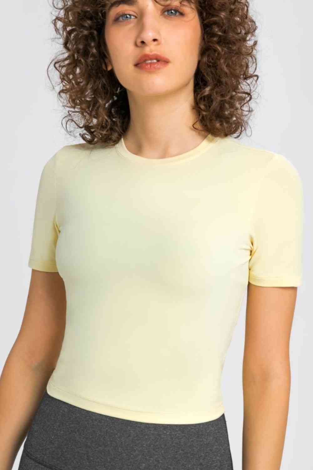 Yoga Essential Round Neck Short Sleeve Tee GOTIQUE Collections