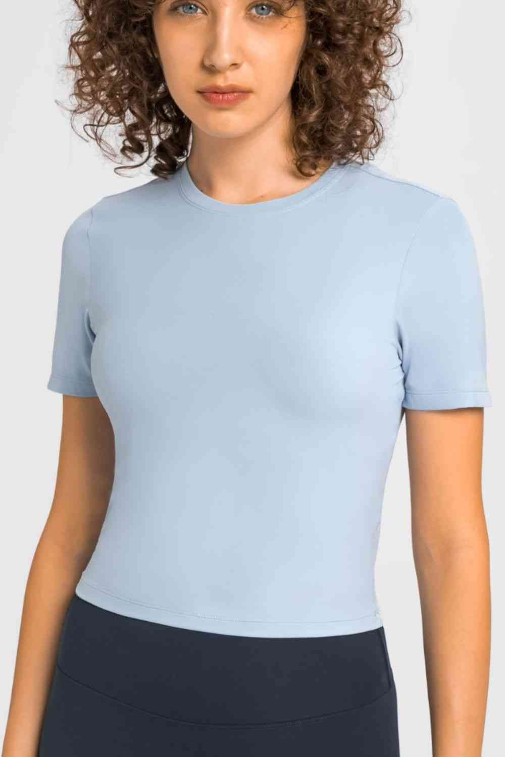 Yoga Essential Round Neck Short Sleeve Tee GOTIQUE Collections