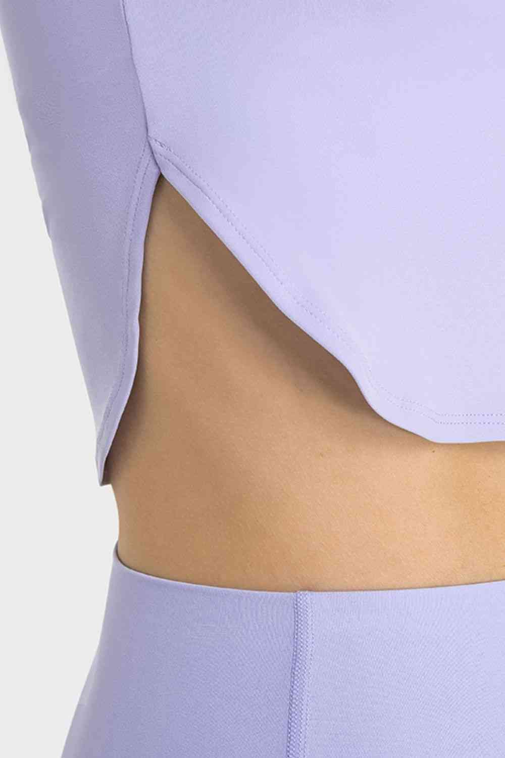 Yoga-Ready Long Sleeves Cropped Top with Thumbholes GOTIQUE Collections