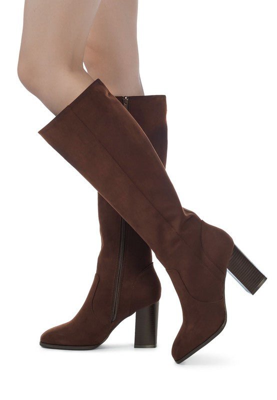 ZILLY Knee High Faux Suede Boots GOTIQUE Collections