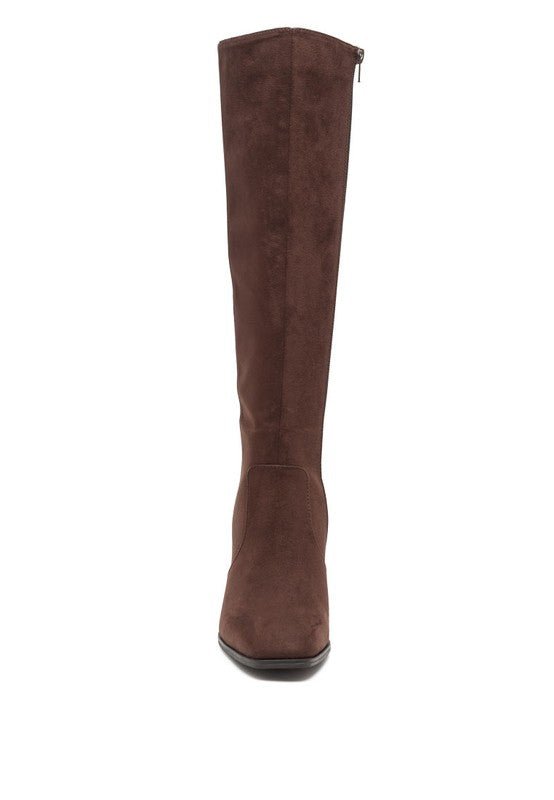 ZILLY Knee High Faux Suede Boots GOTIQUE Collections