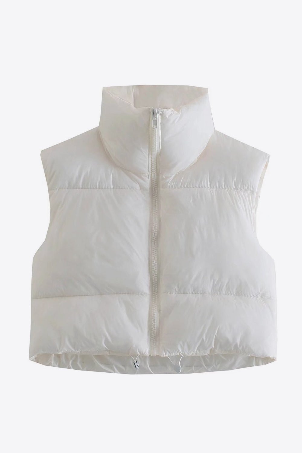 Zip-Up Drawstring Puffer Vest GOTIQUE Collections