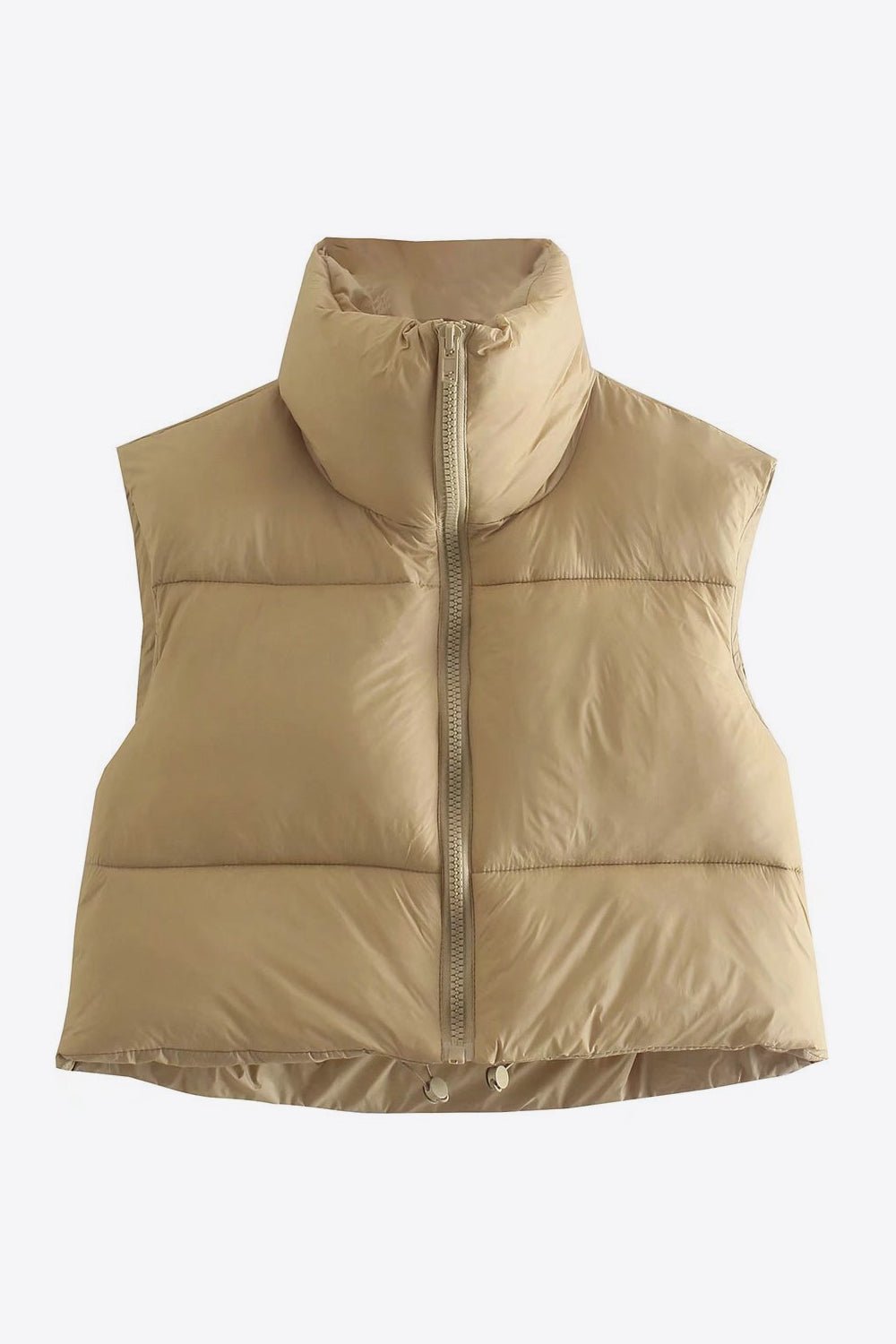 Zip-Up Drawstring Puffer Vest GOTIQUE Collections