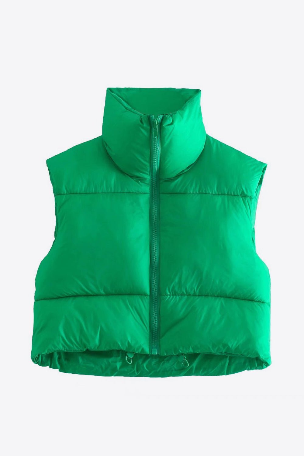 Zip-Up Drawstring Puffer Vest GOTIQUE Collections