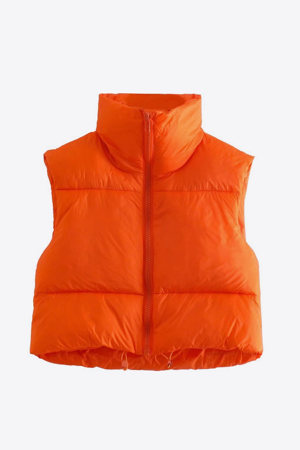 Zip-Up Drawstring Puffer Vest GOTIQUE Collections