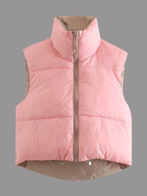 Zip Up Drawstring Reversible Vest GOTIQUE Collections